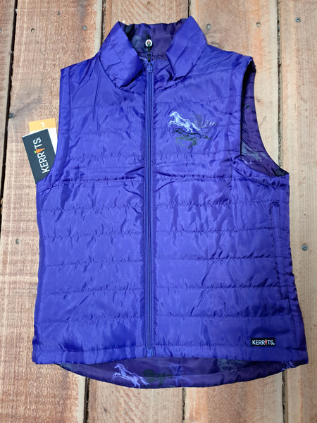 Kerrits Child Pony Tracks Reversible Quilted Riding Vest CLEARANCE