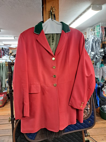 Horse Country Ladies Scarlet Hunt Coat Size 44